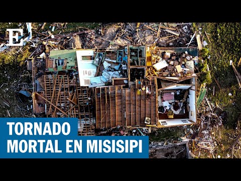 El rastro del tornado de Misisipi, a vista de dron | EL PAÍS