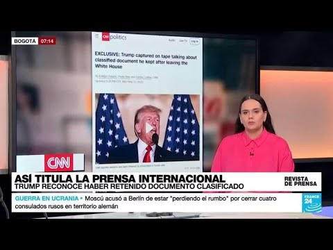 "Trump, captado en un audio hablando de documentos clasificados sobre Irán": 'CNN' • FRANCE 24