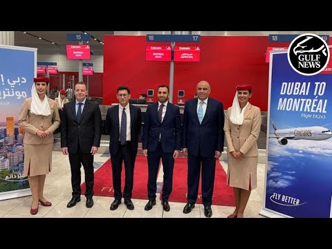 Emirates' inaugural Dubai to Montréal flight takes off