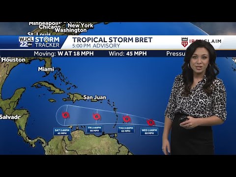 Tropical Storm Bret expected to weaken