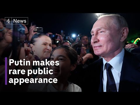 Putin makes rare public appearance